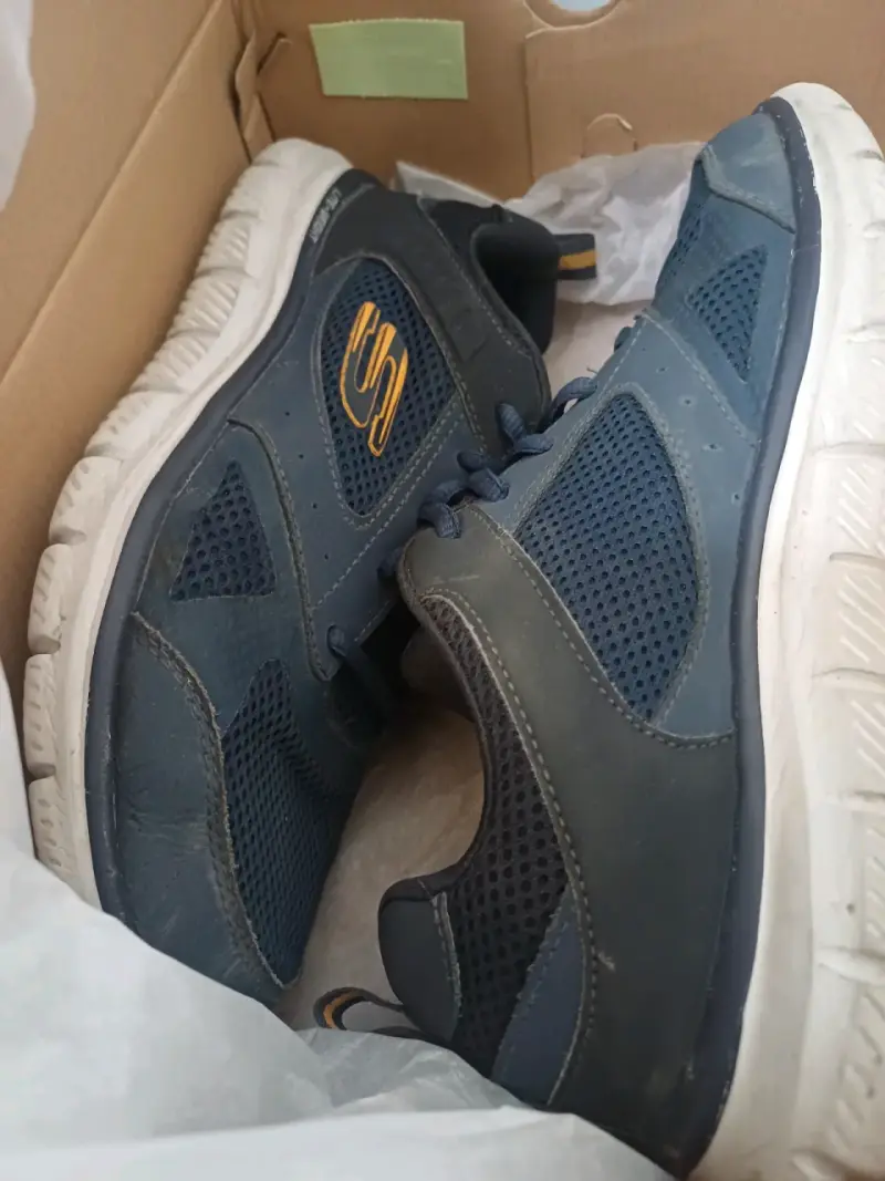 Zapatillas deportivas gris y azul para hombre - 1