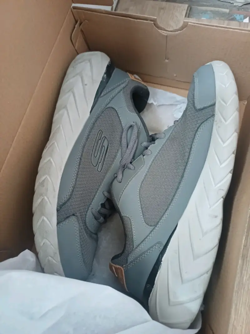 Zapatillas deportivas gris y azul para hombre - 2