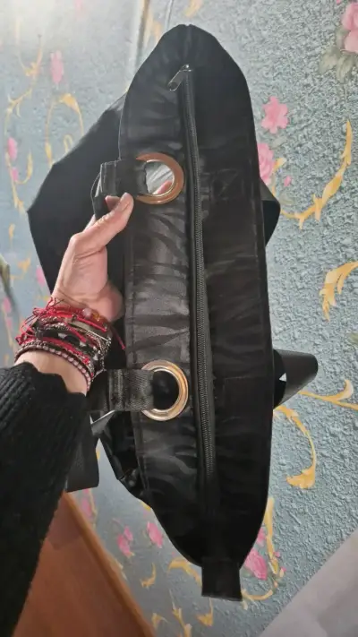 Bolso tote negro estampado Petizzio - miniatura 6