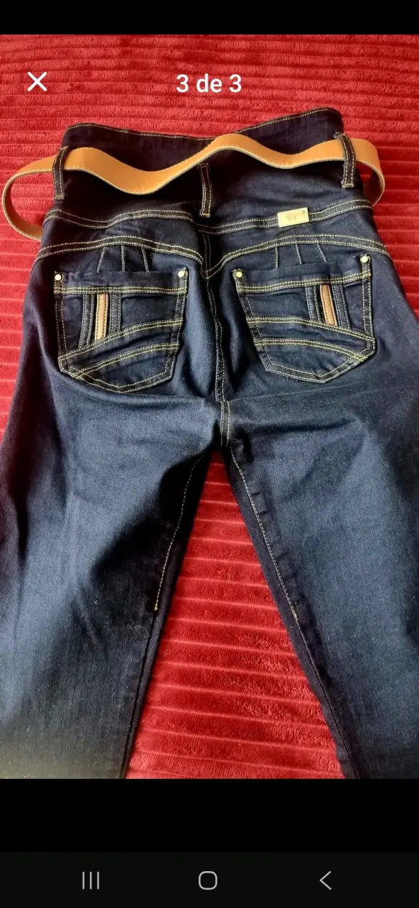 Jeans Colombianos Talla 40/42 Azul Oscuro - 3