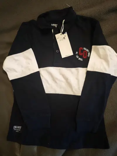 Polera Polo Niño Colloky Azul y Blanca - miniatura 1