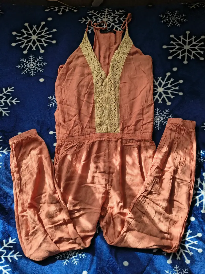 Enterito de mujer color terracota con encaje