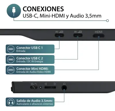 Monitor portátil Master-G con funda protectora - miniatura 6