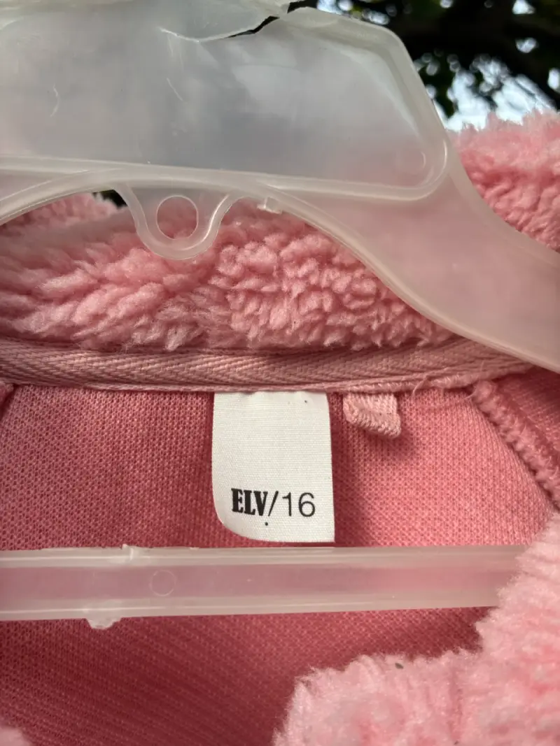 Chaqueta rosada de polar para niña - 3