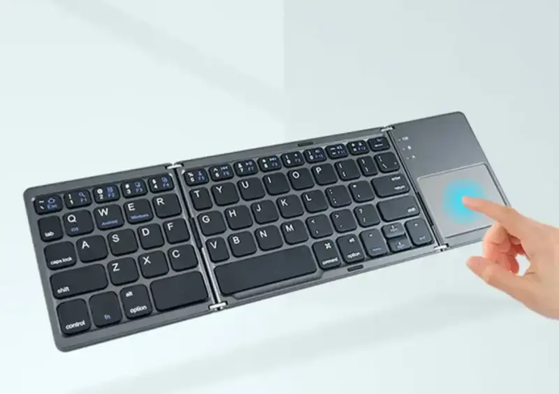 Teclado Bluetooth Plegable con Touchpad B033 - 4