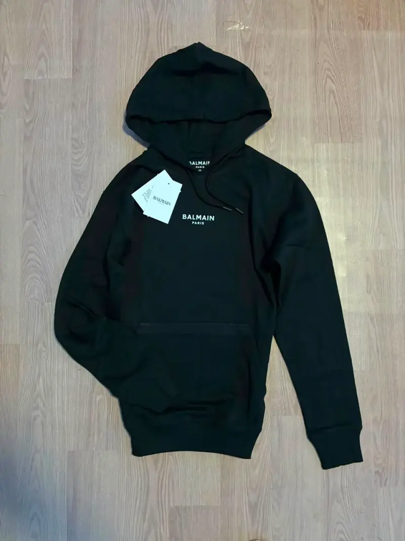 Polerón con capucha Balmain negro unisex