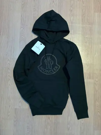Polerón con capucha Moncler negro - miniatura 1