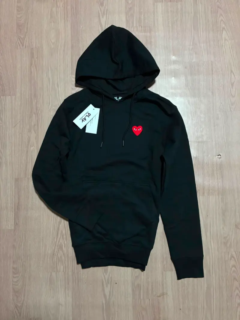 Polerón negro con capucha y logo Moncler - 2