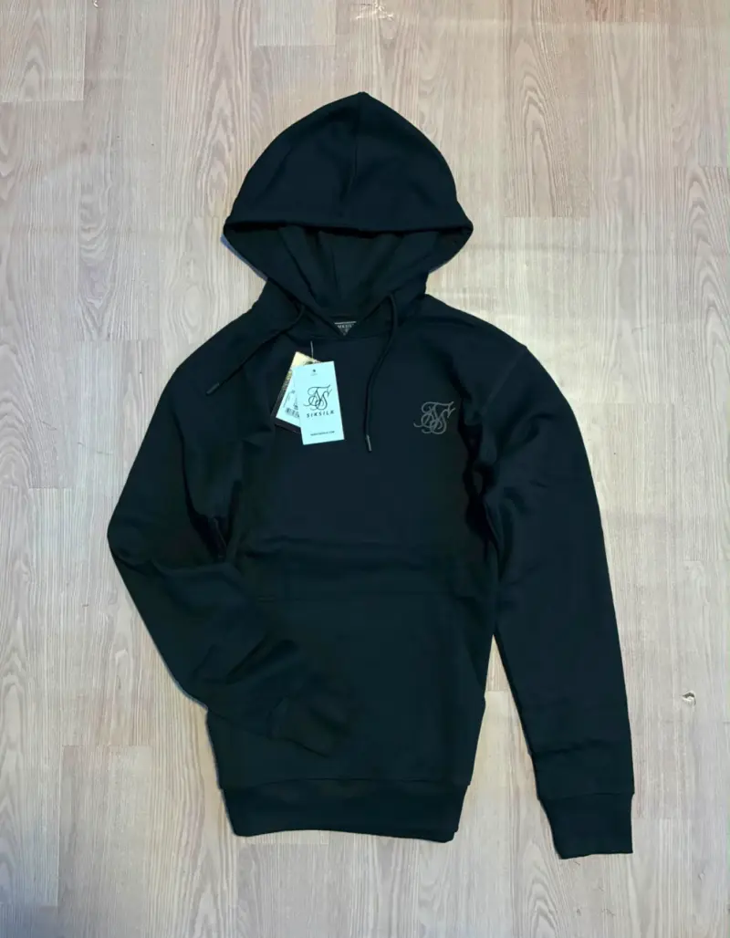 Polerón con capucha negro SikSilk unisex