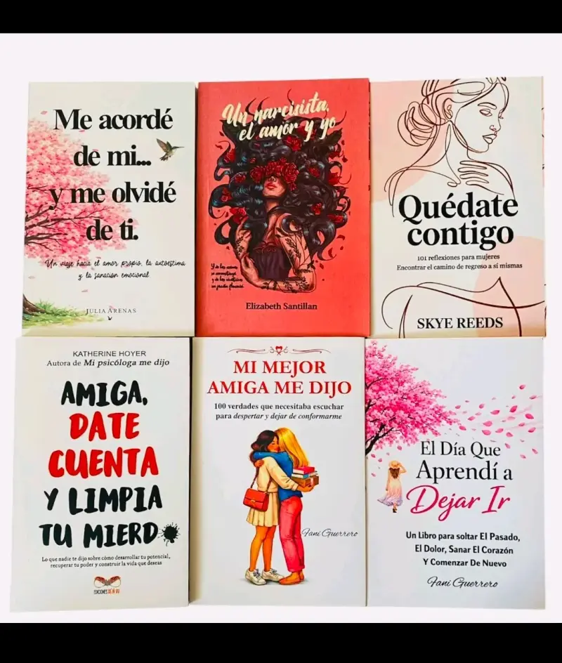 Set de 6 libros de autoayuda para mujeres