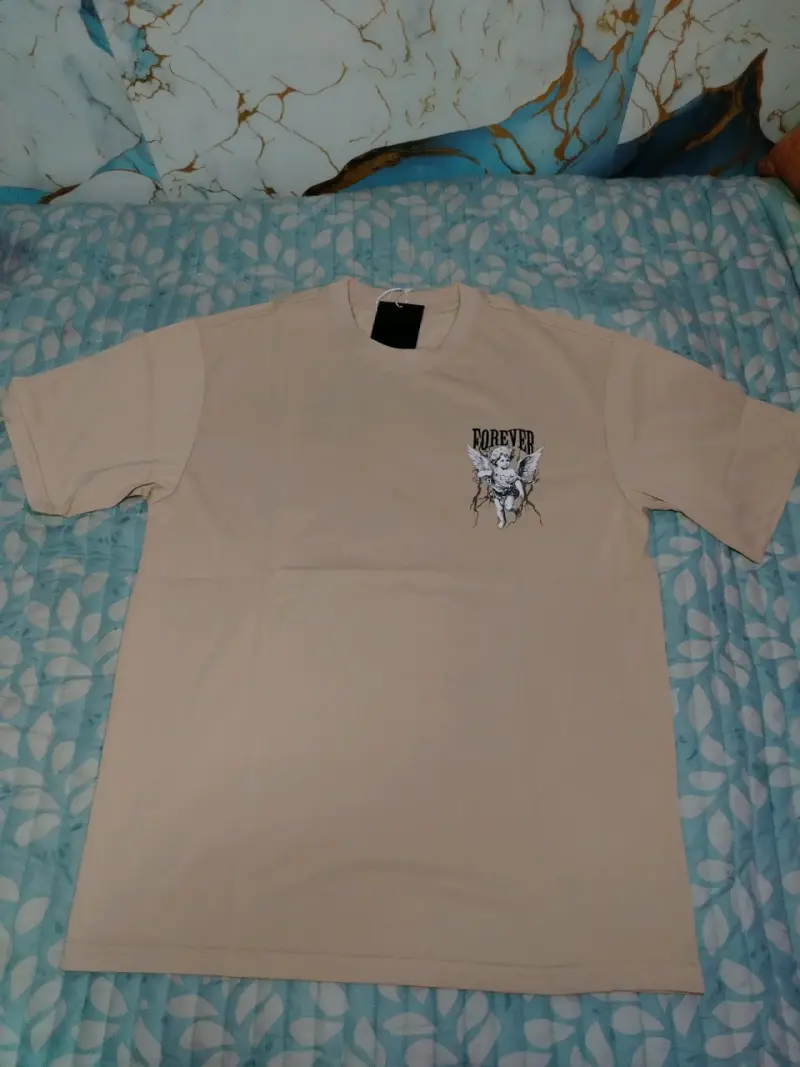 Polera blanca con diseño de ángel Forever - 5