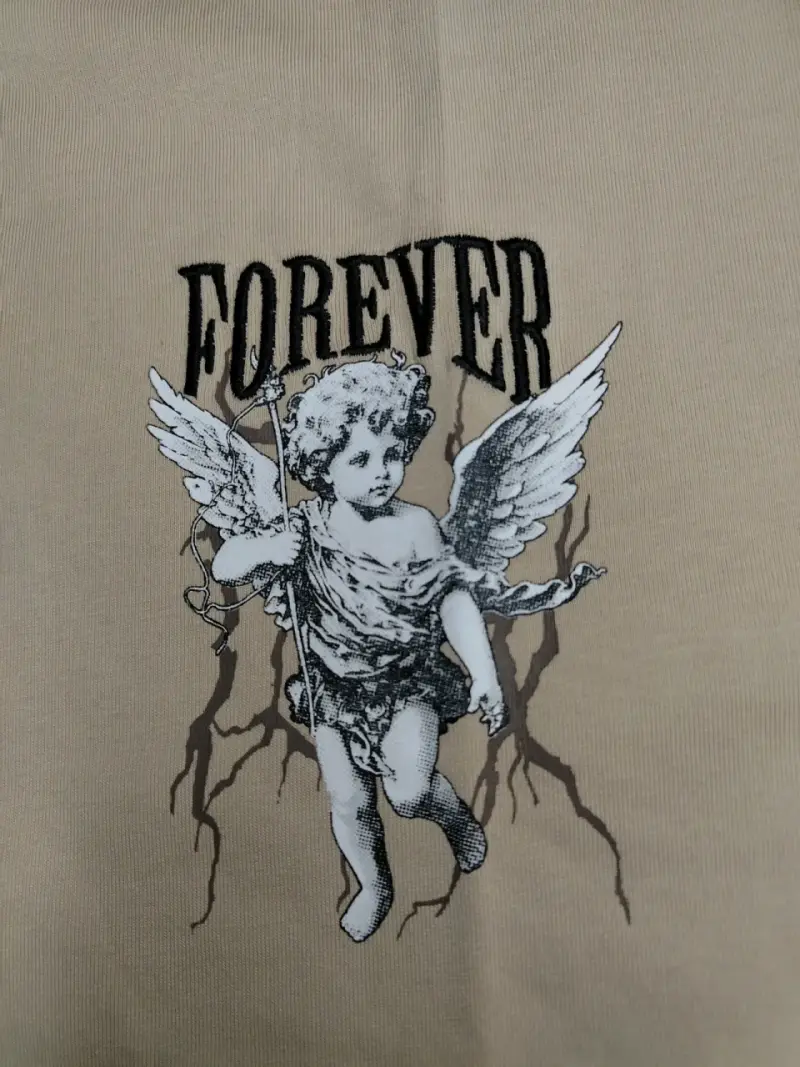 Polera blanca con diseño de ángel Forever - 6