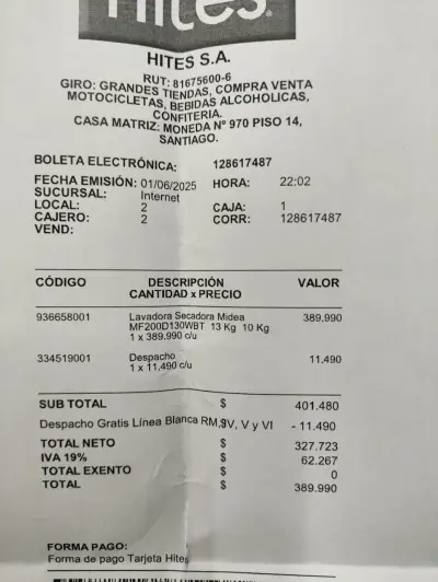 Lavadora Secadora Midea 13/10KG Inverter con Vapor - miniatura 6