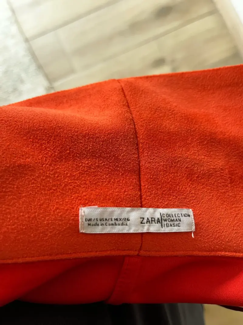 Abrigo rojo mujer Zara Collection Basic - 2
