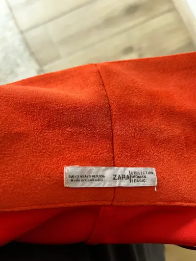 Abrigo rojo mujer Zara Collection Basic - miniatura 2