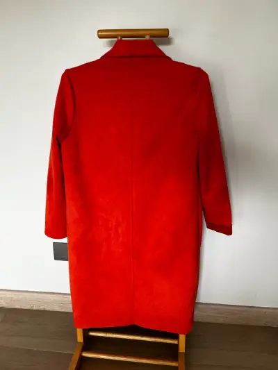 Abrigo rojo mujer Zara Collection Basic - miniatura 3