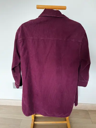 Chaqueta de pana burdeos Zara para mujer - miniatura 2