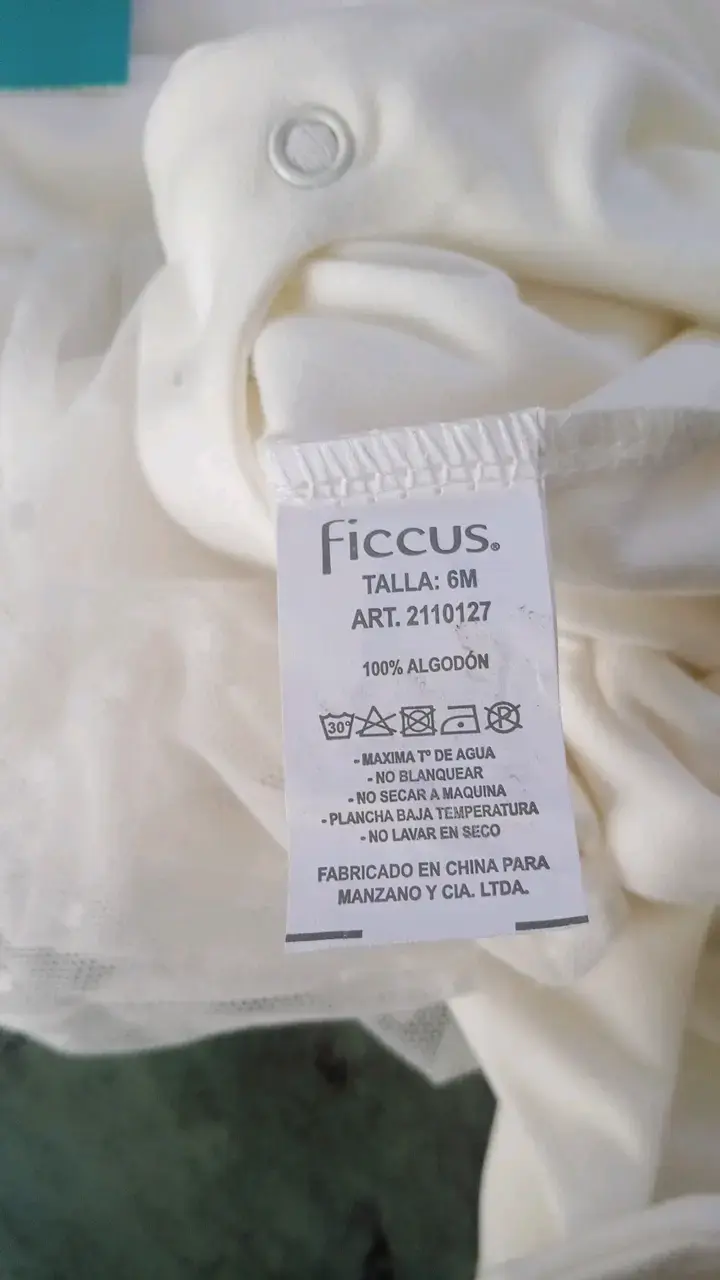 Enterito de bebé blanco con tul Ficus 6M - 6