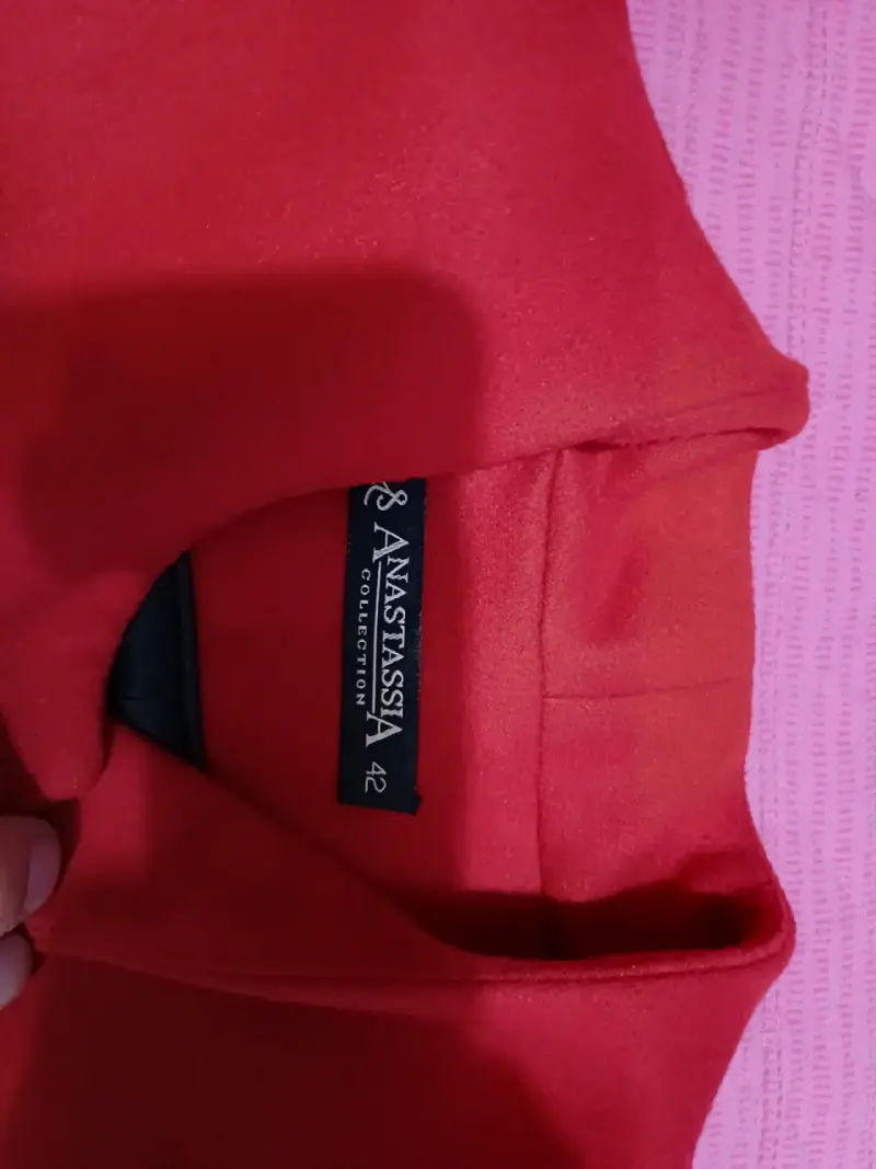 Abrigo rojo Anastassia Collection talla 42 - 2