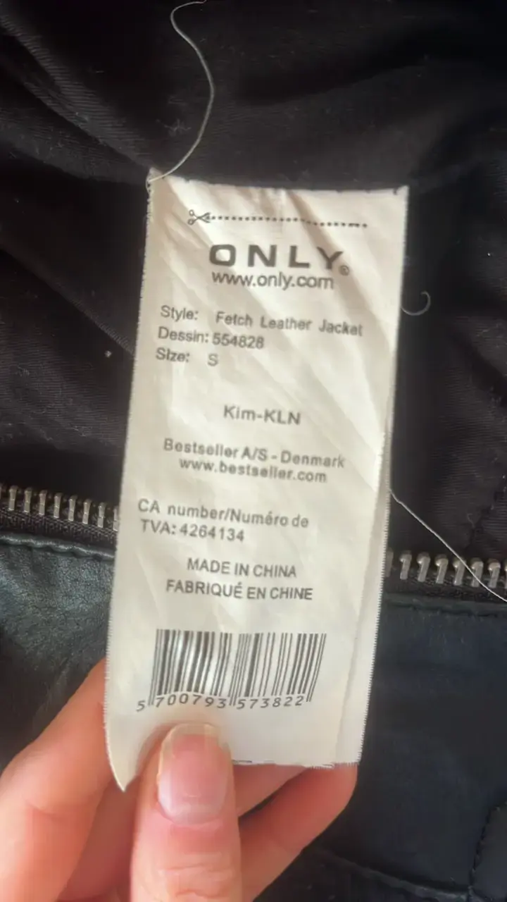 Chaqueta de cuero negra para mujer Only - 3