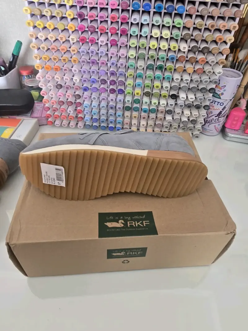 Zapatillas de Gamuza celeste claro con Flecos RKF - 2