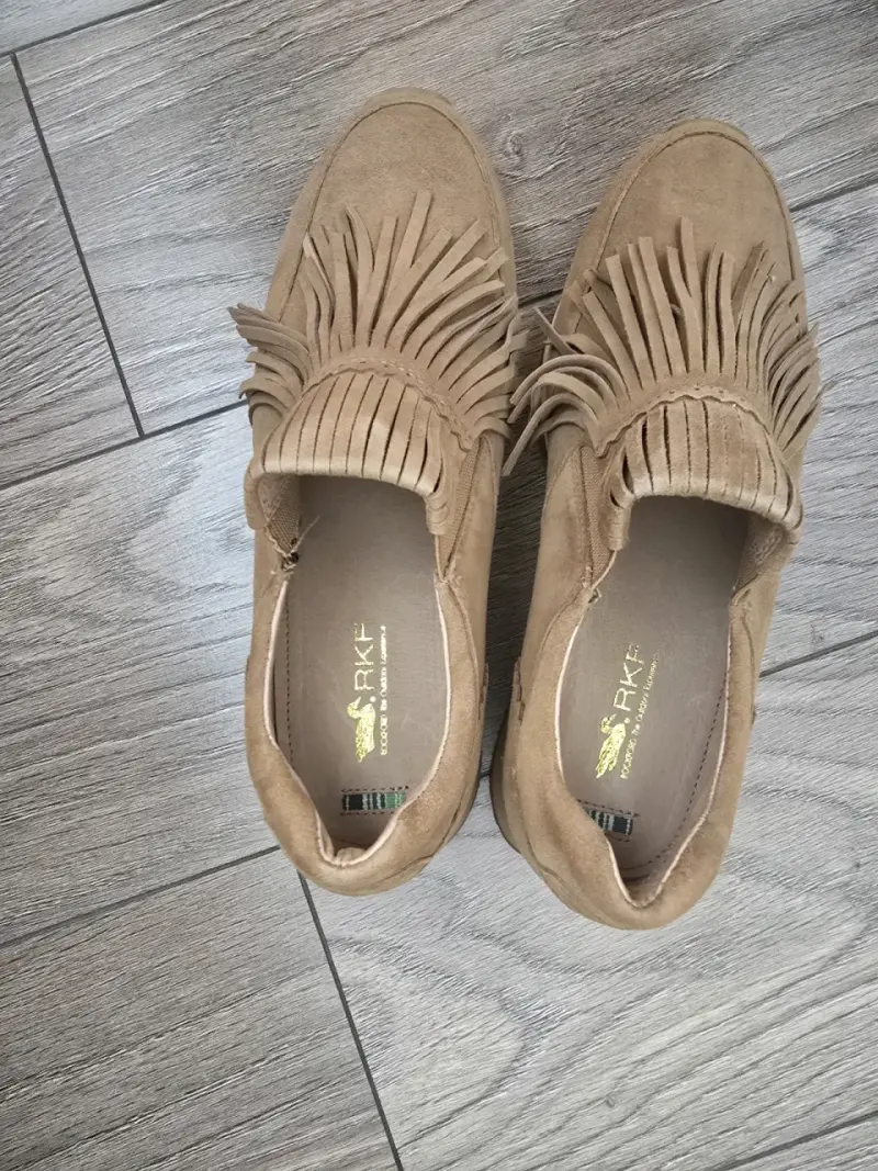 Zapatillas de gamuza con flecos RKF - 2