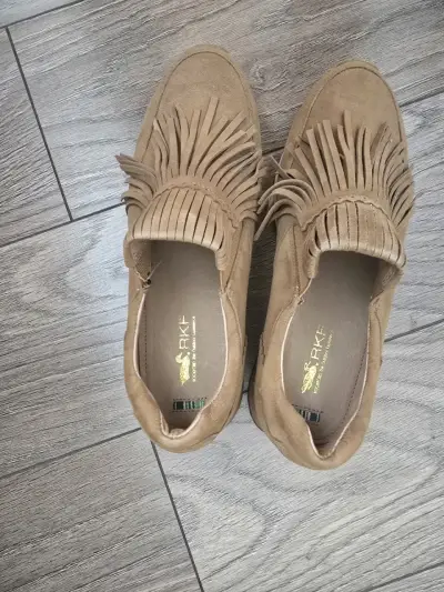 Zapatillas de gamuza   con flecos RKF - miniatura 2