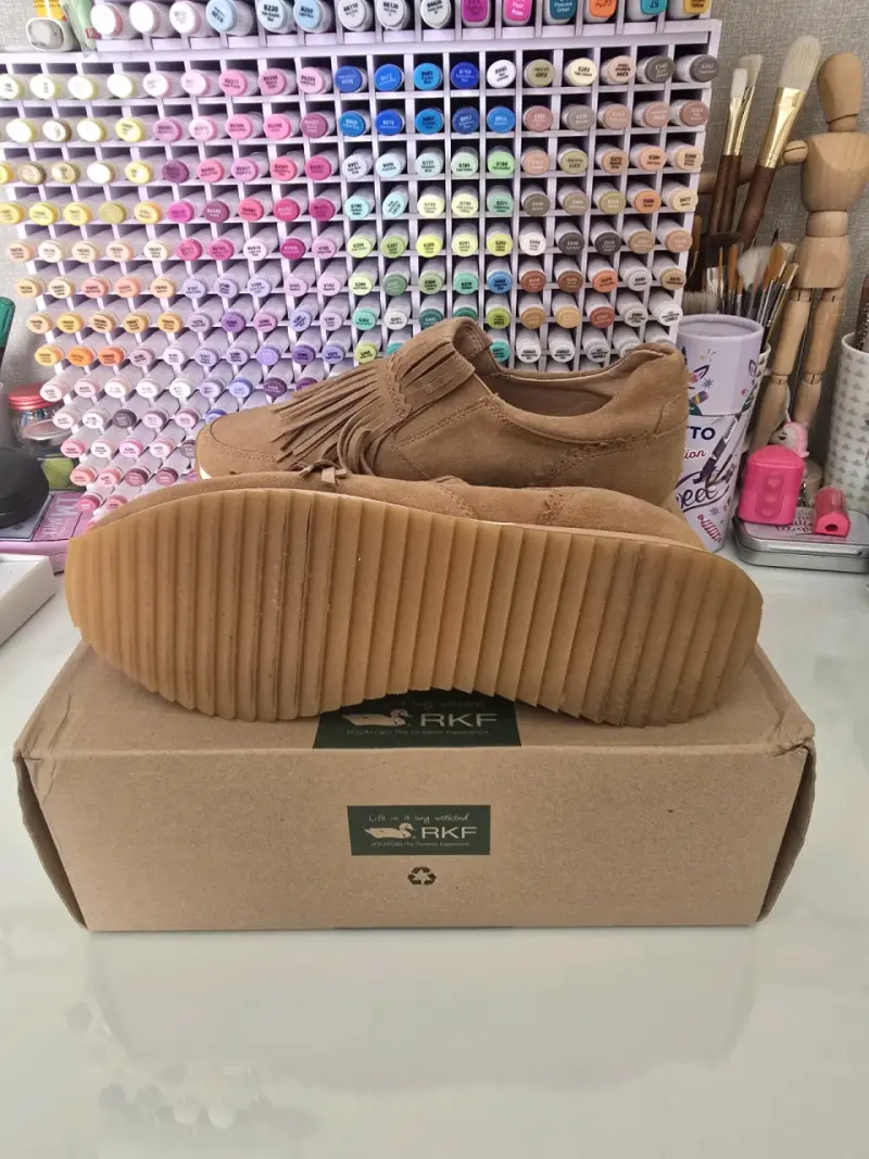 Zapatillas de gamuza con flecos RKF - 3