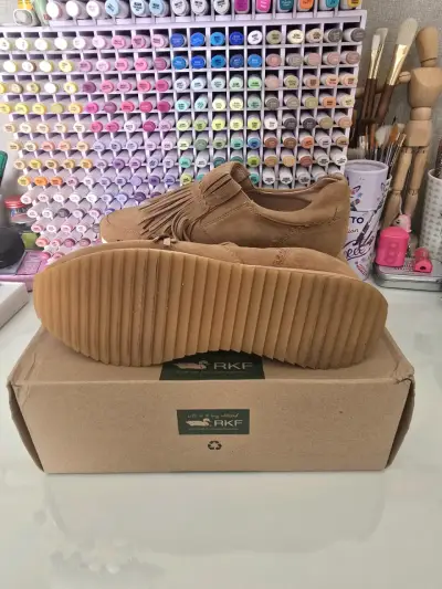 Zapatillas de gamuza   con flecos RKF - miniatura 3