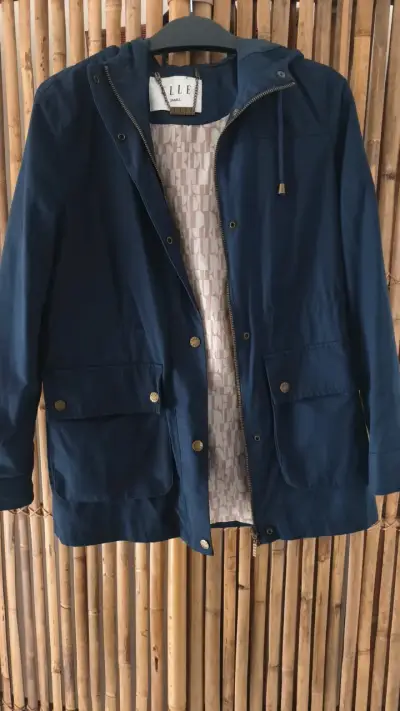 Chaqueta azul con capucha para mujer Elle - miniatura 1
