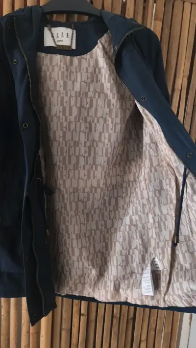Chaqueta azul con capucha para mujer Elle - miniatura 2