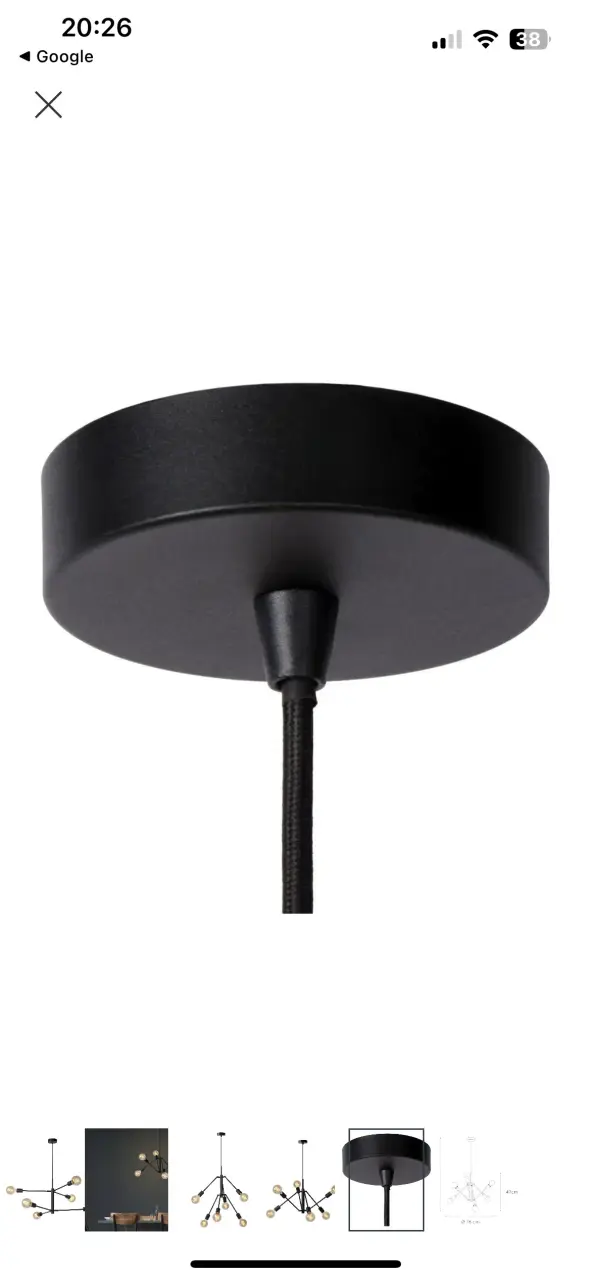 Lámpara colgante moderna negra con 6 luces - 5