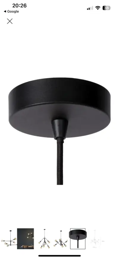 Lámpara colgante moderna negra con 6 luces - miniatura 5