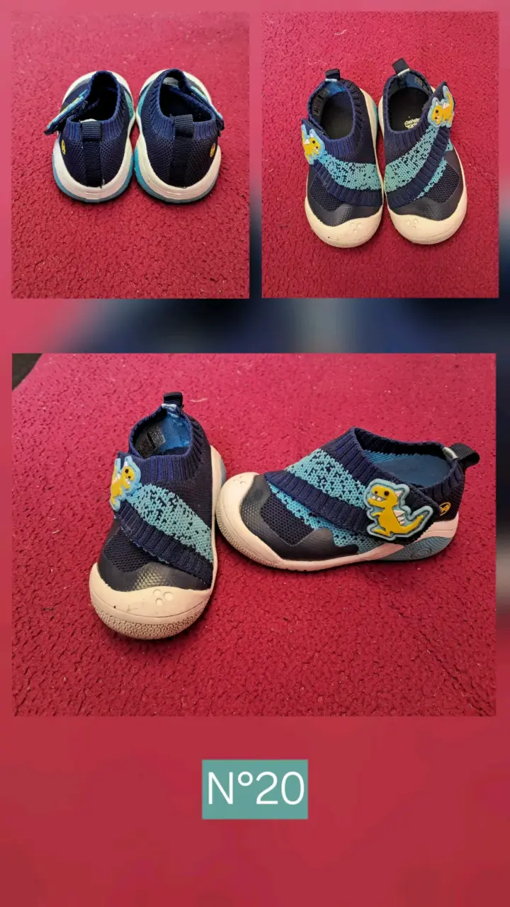 Zapatillas deportivas para niños con diseño de dinosaurio
