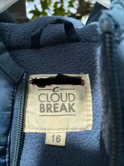 Parka niño azul con capucha e interior de polar - miniatura 3