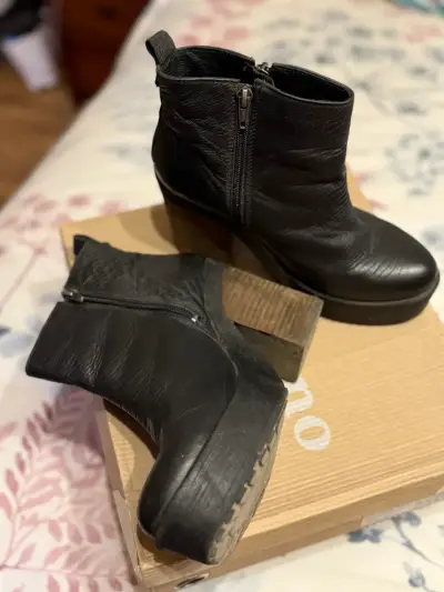Botines Romano de cuero negro - miniatura 2