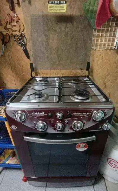 Cocina a gas Sindelen Nova-Quattro 3600 rojo - miniatura 4