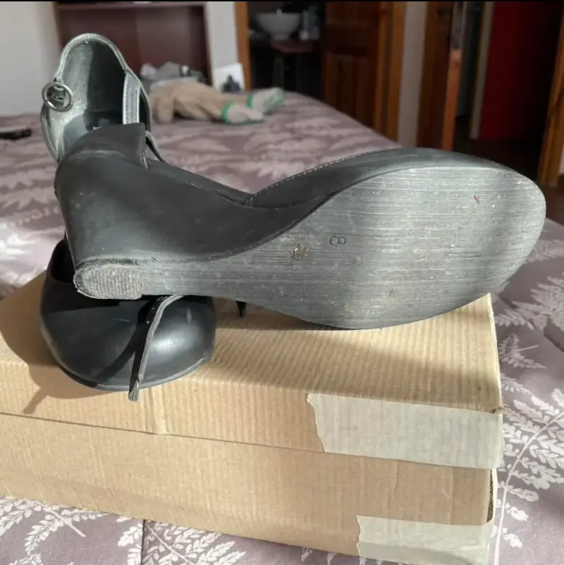 Zapatos de Taco chino Negro Romano Talla 38 - 3