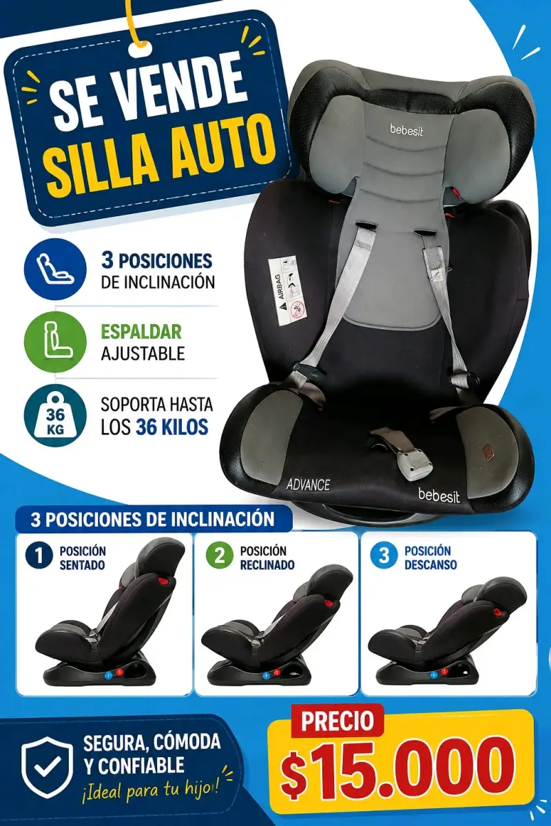 Silla de auto Bebesit Advance ajustable