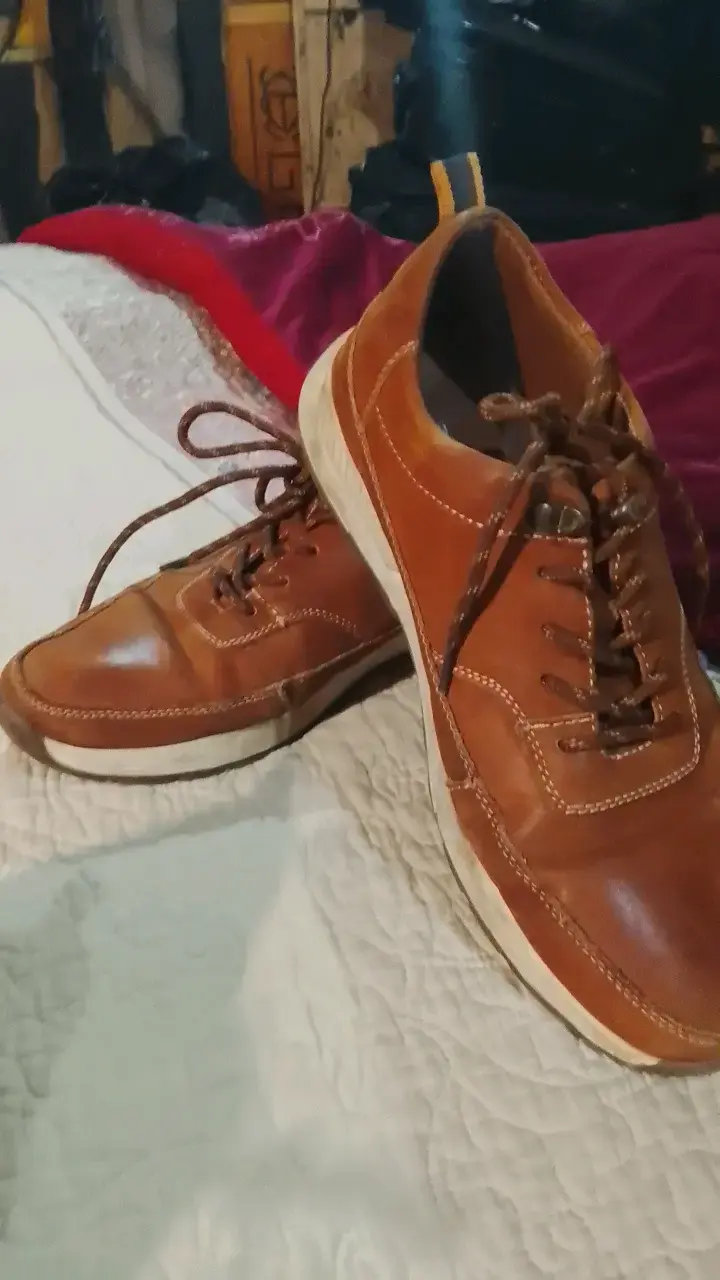 Zapatillas de cuero marrón para hombre - 2