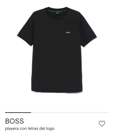Polera negra con logo Boss - miniatura 1