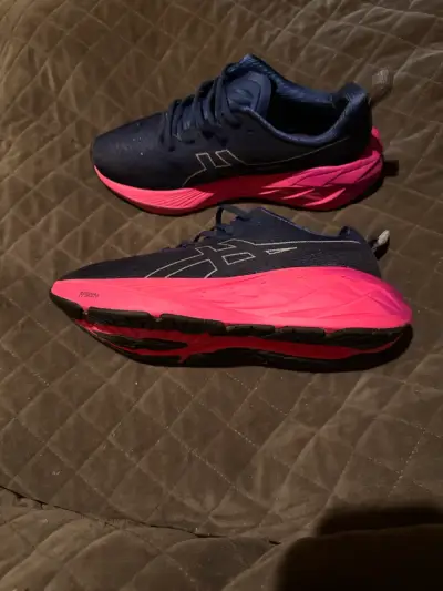 Zapatillas deportivas Asics azul y rosado - miniatura 2
