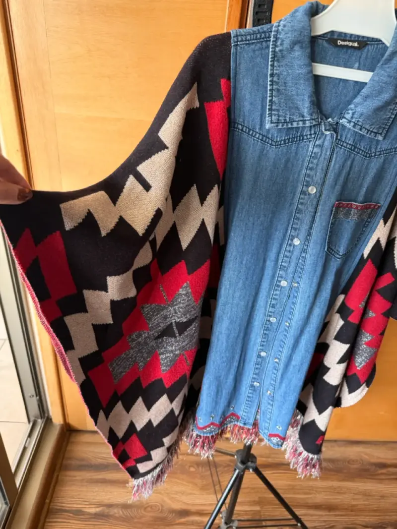 Chaqueta de mezclilla con poncho Desigual - 4