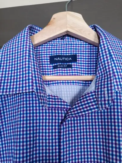 Camisa a cuadros Nautica Slim Fit para hombre - miniatura 1