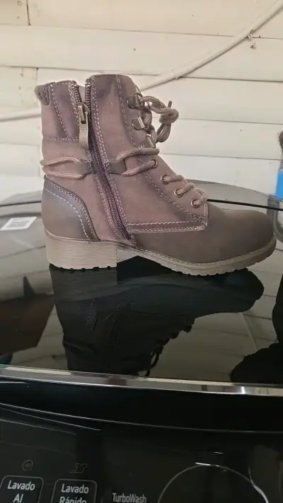 Botines de mujer color marrón con cordones n°35 - miniatura 4