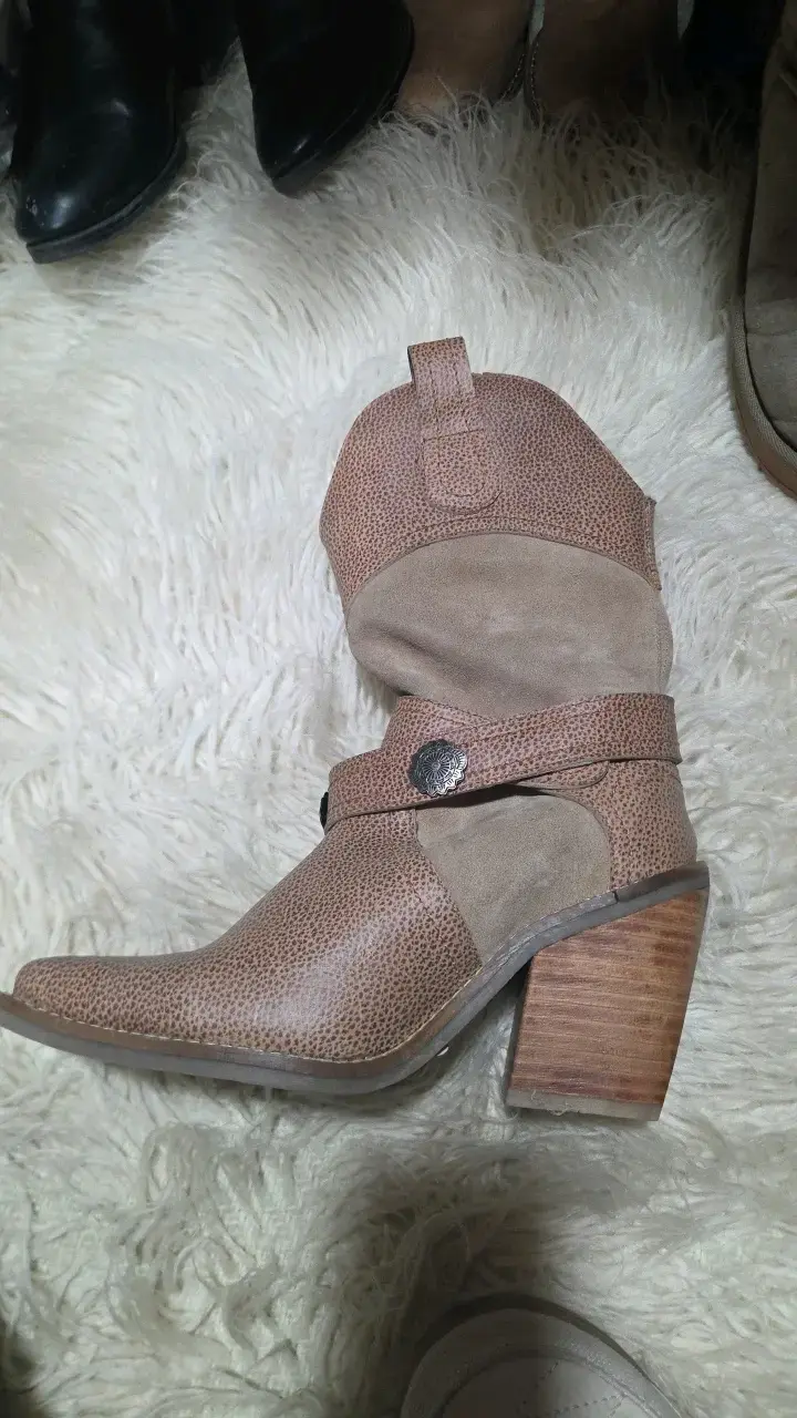 Botines de cuero marrón con tacón alton°35 - 3