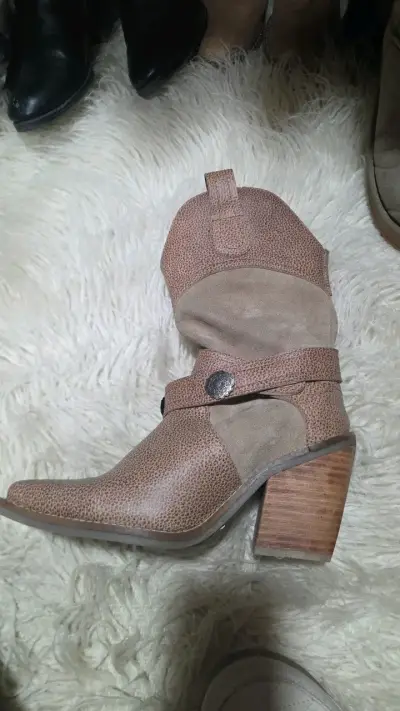 Botines de cuero marrón con tacón alton°35 - miniatura 3