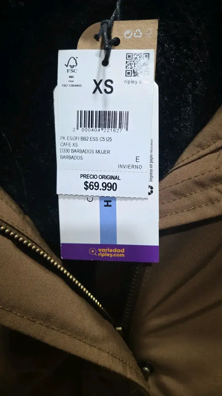 Parka Barbados XS con forro de piel sintética - 5