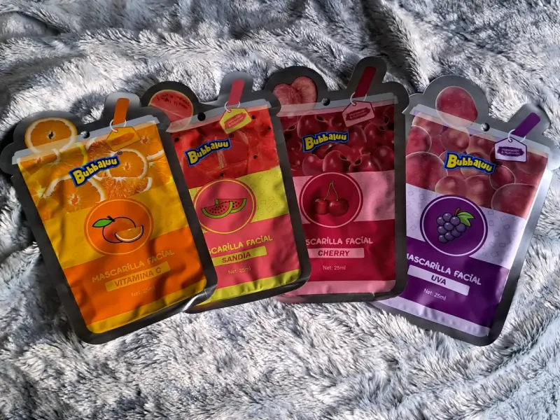 Set de Mascarillas Faciales Bubbaluu de Frutas