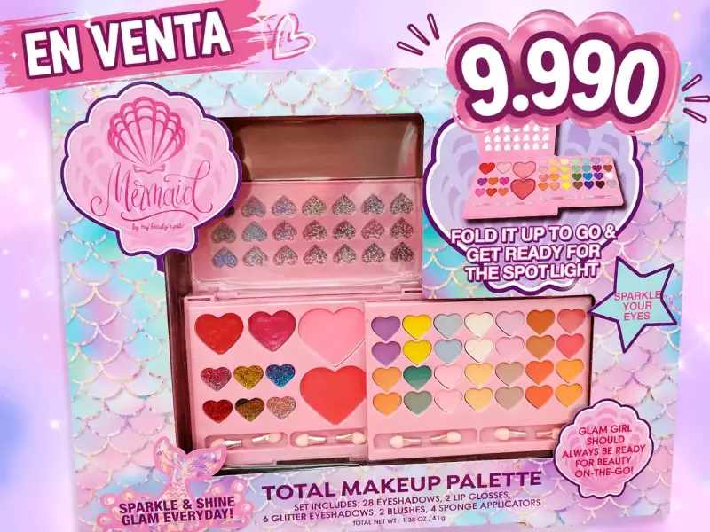 Paleta de Maquillaje Total Mermaid con Sombras y Brillos - 2